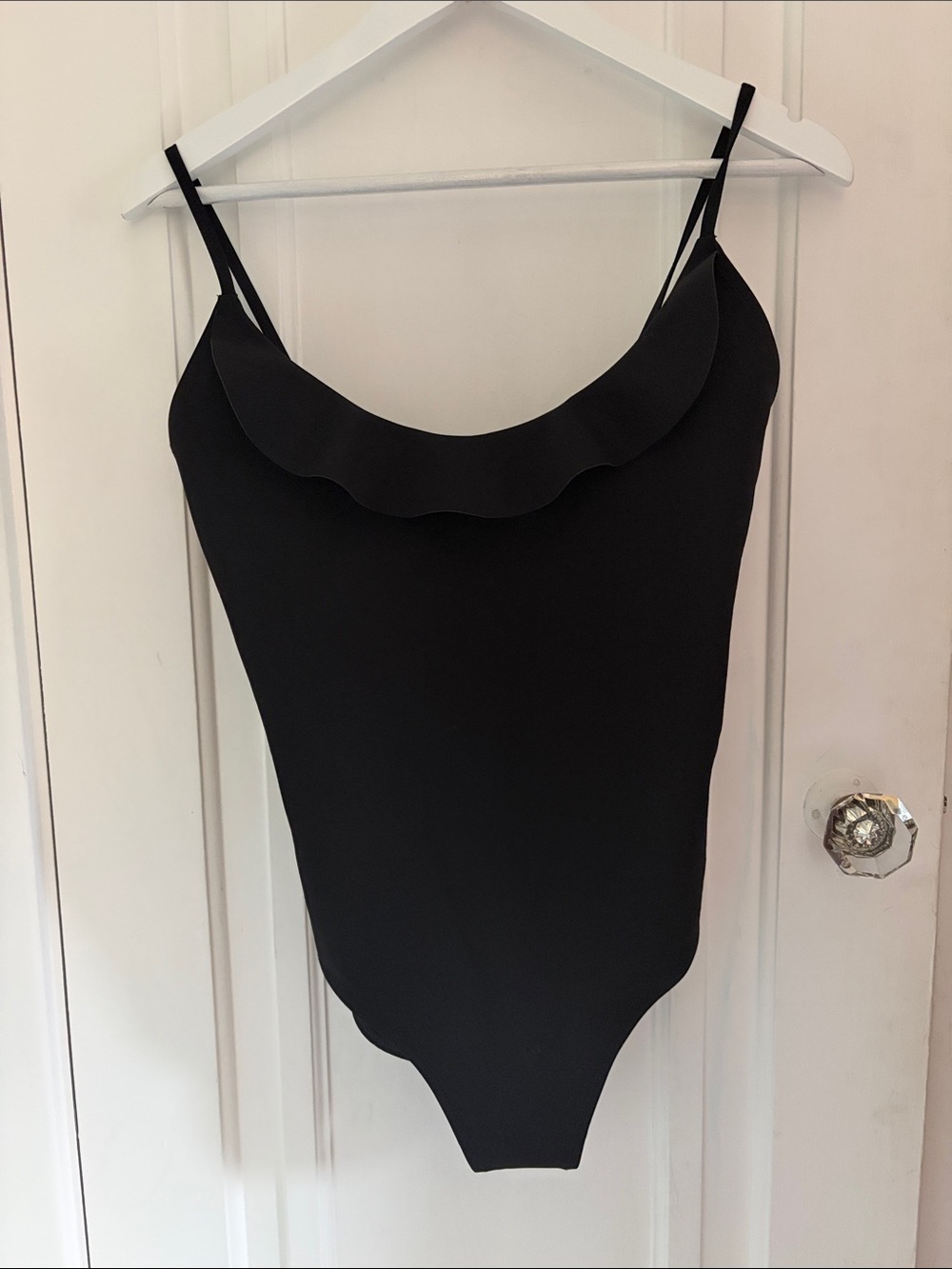 COS • Black Ruffle One Piece Swim Suit (Size 10)